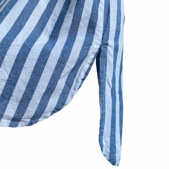 Zara blue and white pinstripe oversized shirt, XS - Picture 3 of 8